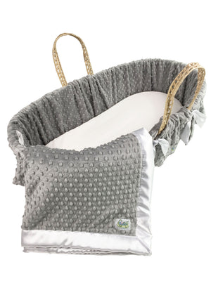 Minky Dot Bedding Set for Moses Basket - does not include basket - Custom Made