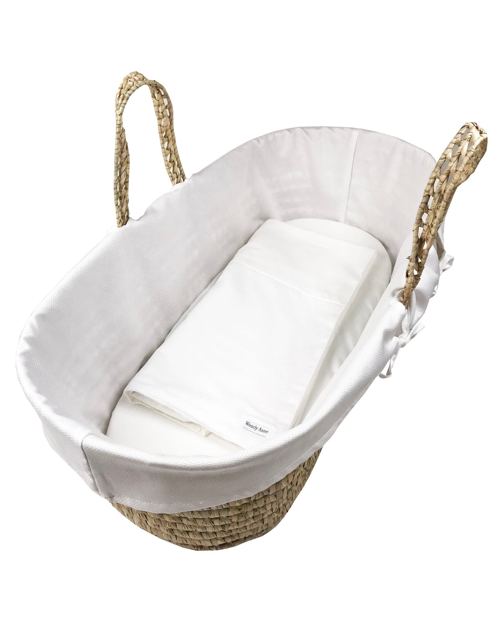 Traditional Style Moses Basket 3 Piece Bedding Set ONLY - Choose Fabric Color