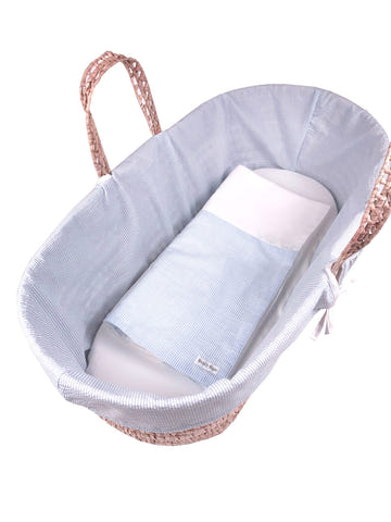 Traditional Style Moses Basket 3 Piece Bedding Set ONLY - Choose Fabric Color