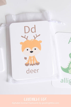 Animal Alphabet Flashcards – A to Z Learning Cards for Toddlers and Preschoolers