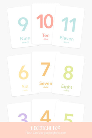 Counting Flashcards, Numbers 1 to 20