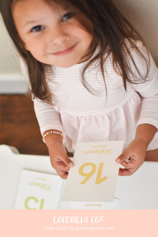 Counting Flashcards, Numbers 1 to 20