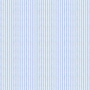 Blue Seersucker Stripe in Cotton - Custom Made Fitted Sheet for Baby Crib