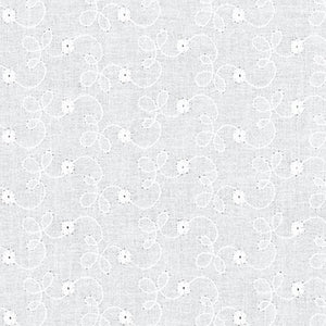 White Eyelet Cotton - Custom Made Fitted Sheet