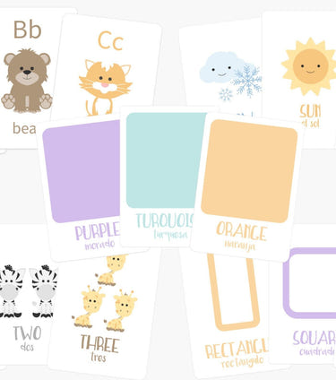 Montessori Flashcards Basics Bundle for early learning and development in babies and toddlers.