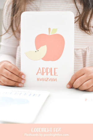 Colorful fruit flashcards for babies, promoting early learning and sensory play. Angle 6 view.