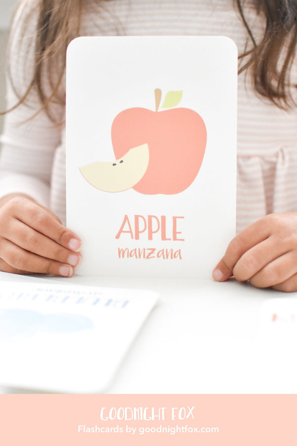 Colorful fruit flashcards for babies, promoting early learning and sensory play. Angle 6 view.