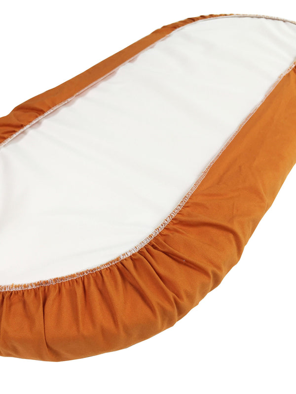 Rustic Orange Cotton - Custom Made Fitted Sheet - Organic Cotton for Baby Crib