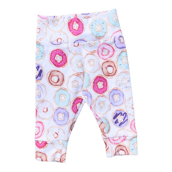 Oh So Sweet Donut Leggings Set for babies, featuring playful donut prints in a cozy two-piece design.