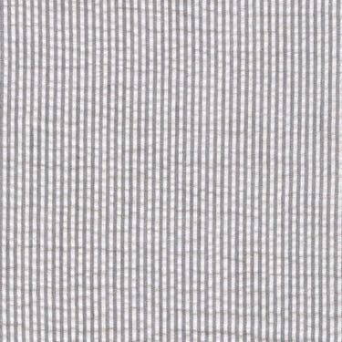 Gray Seersucker Stripe in Cotton - Custom Made Fitted Sheet