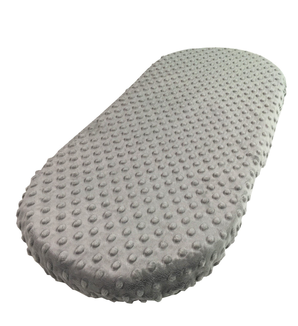 Gray Minky Dot - Custom Made Fitted Sheet
