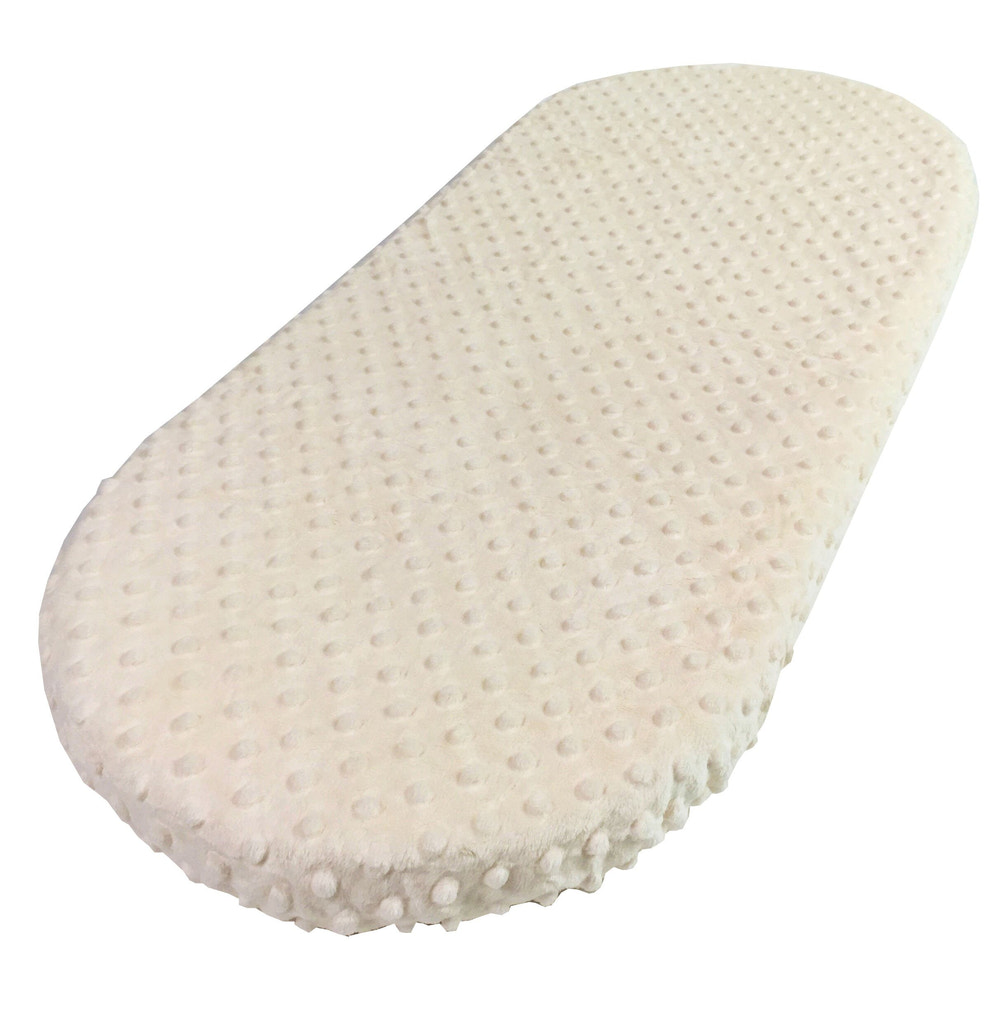 Natural Ivory Minky Dot - Custom Made Fitted Sheet - Organic Cotton