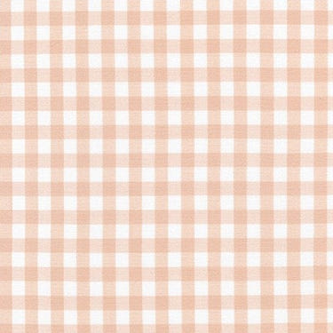 Light Peach Cotton Gingham - Custom Made Fitted Sheet