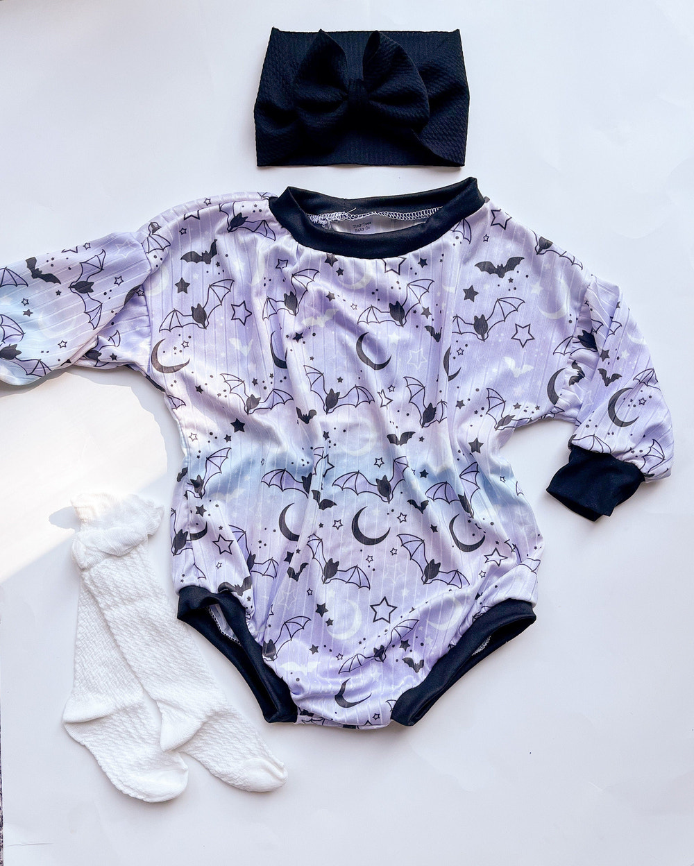 Purple Halloween Baby Sweater Romper