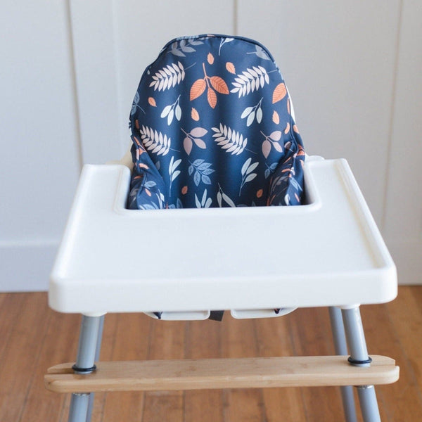 Navy Fall Leaves IKEA Antilop Cushion Cover