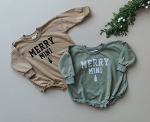 Merry Mini Christmas Sweatshirt Romper