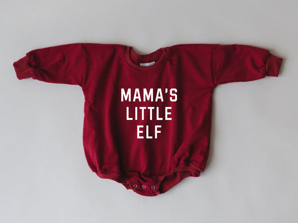 Mama's Little Elf Sweatshirt Romper