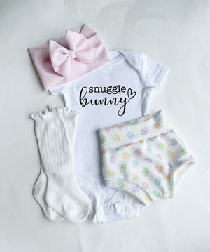 Snuggle Bunny Easter Bummies Set for babies - cute two-piece outfit perfect for spring celebrations.