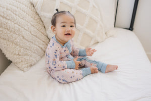 Nutcracker Print Bamboo Zippy Romper *Newborn left