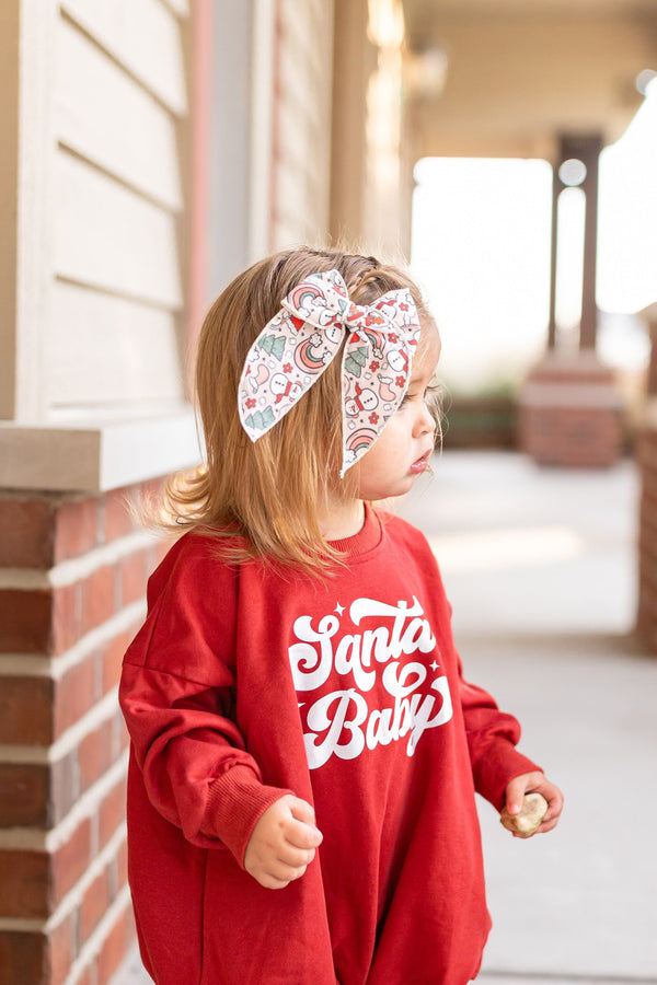 Santa Baby Sweatshirt Romper