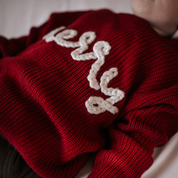 Merry Hand Embroidered Sweater *0-3 & 3-6 months left
