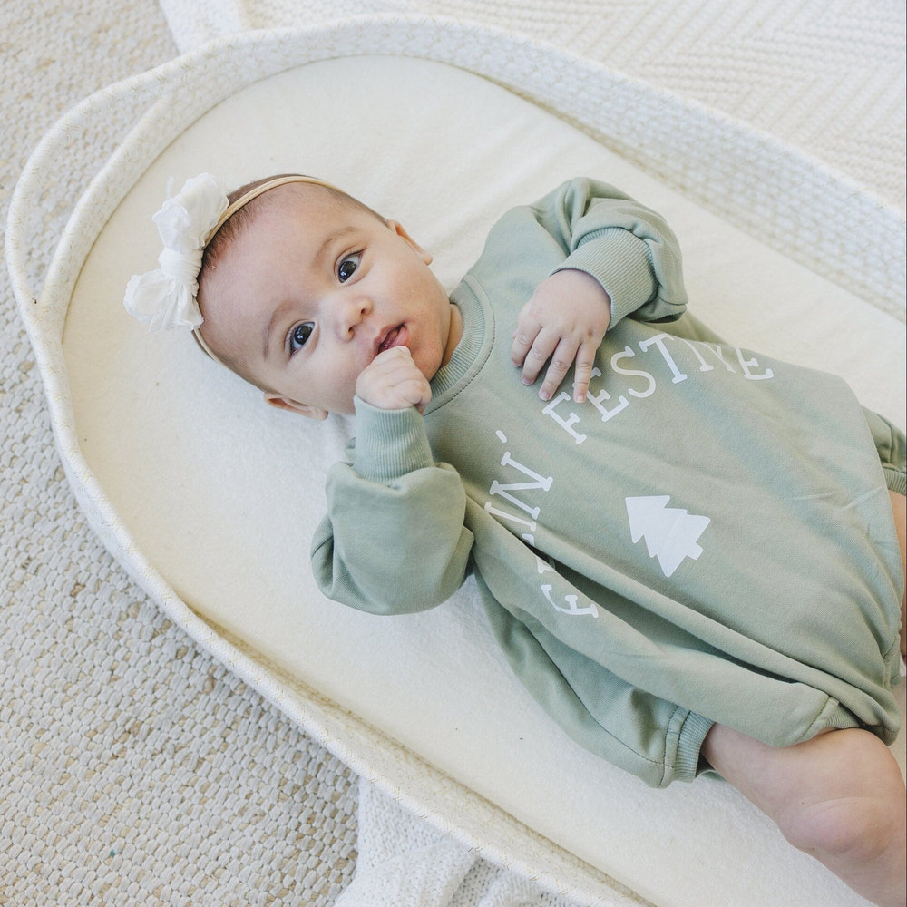 Feelin' Festive Christmas Sweatshirt Romper