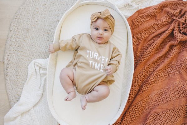 Turkey Time Sweatshirt Romper  - more colors