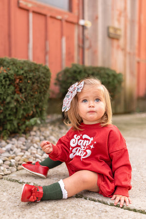 Santa Baby Sweatshirt Romper
