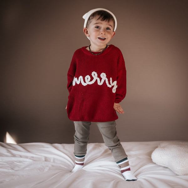 Merry Hand Embroidered Sweater *0-3 & 3-6 months left