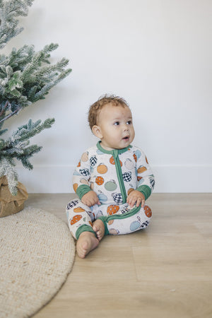 Christmas Ornament Bamboo Zippy Romper *Newborn & 0/3m left