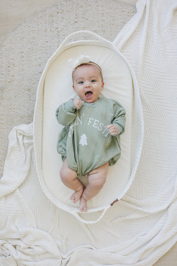 Feelin' Festive Christmas Sweatshirt Romper