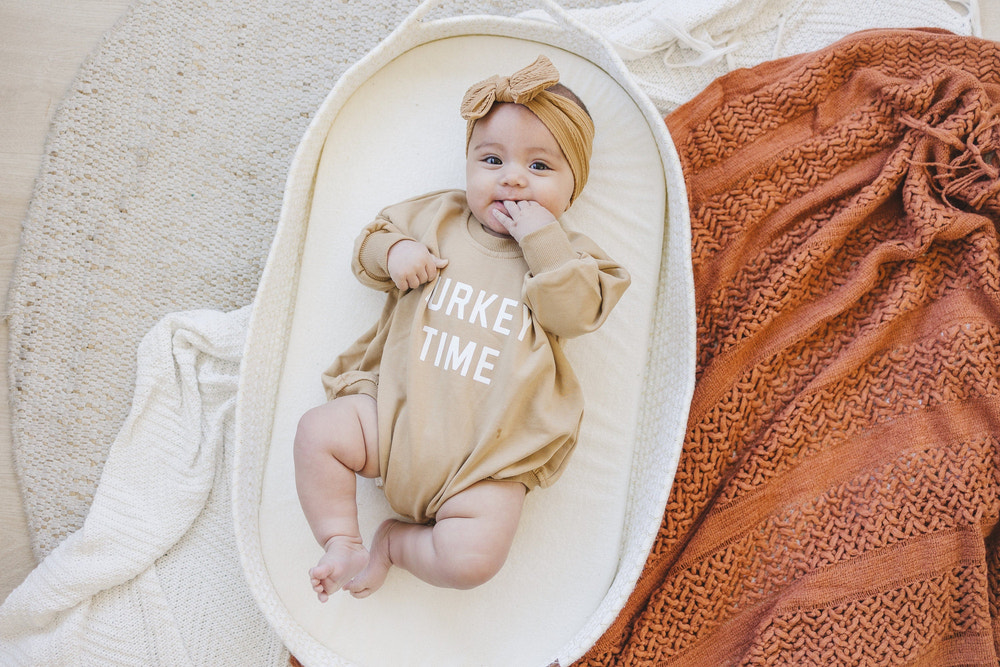 Turkey Time Sweatshirt Romper  - more colors