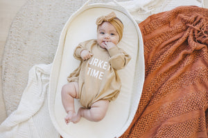 Turkey Time Sweatshirt Romper  - more colors