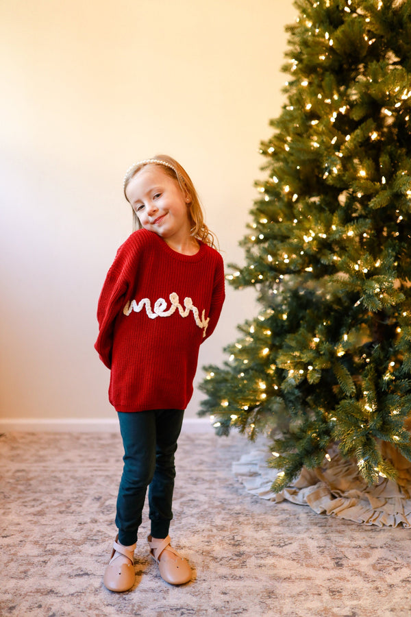 Merry Hand Embroidered Sweater *0-3 & 3-6 months left
