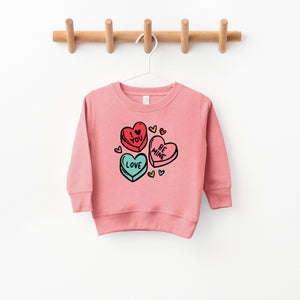 Candy Heart's Sweatshirt for babies, cozy and stylish, shown from angle 7, perfect for everyday wear.