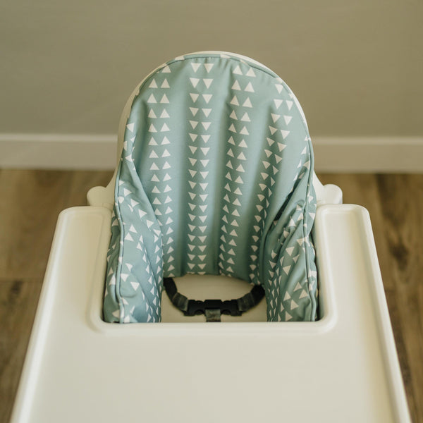 Little Joy Co IKEA Antilop Highchair Cushion Cover Sage Green Geo