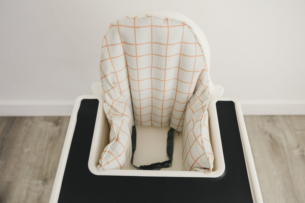 Camel Windowpane Cushion Cover for IKEA Antilop Highchair