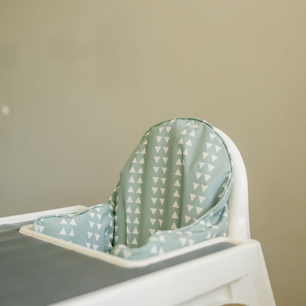 Little Joy Co IKEA Antilop Highchair Cushion Cover Sage Green Geo