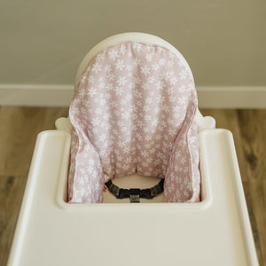 Pink Floral Cushion Cover for IKEA Antilop Highchair: Wipeable, Highchair Accessories