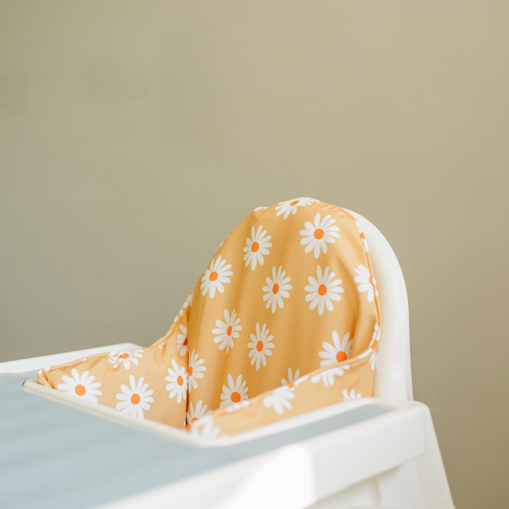 Daisy Floral Cushion Cover for IKEA Antilop Highchair: Wipeable, Highchair Accessories