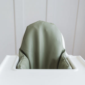 Olive Vegan Leather Cushion Cover for IKEA Antilop Highchair