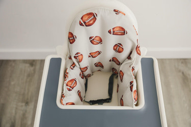 Football Print Highchair Cushion Cover for IKEA Antilop - Wipeable