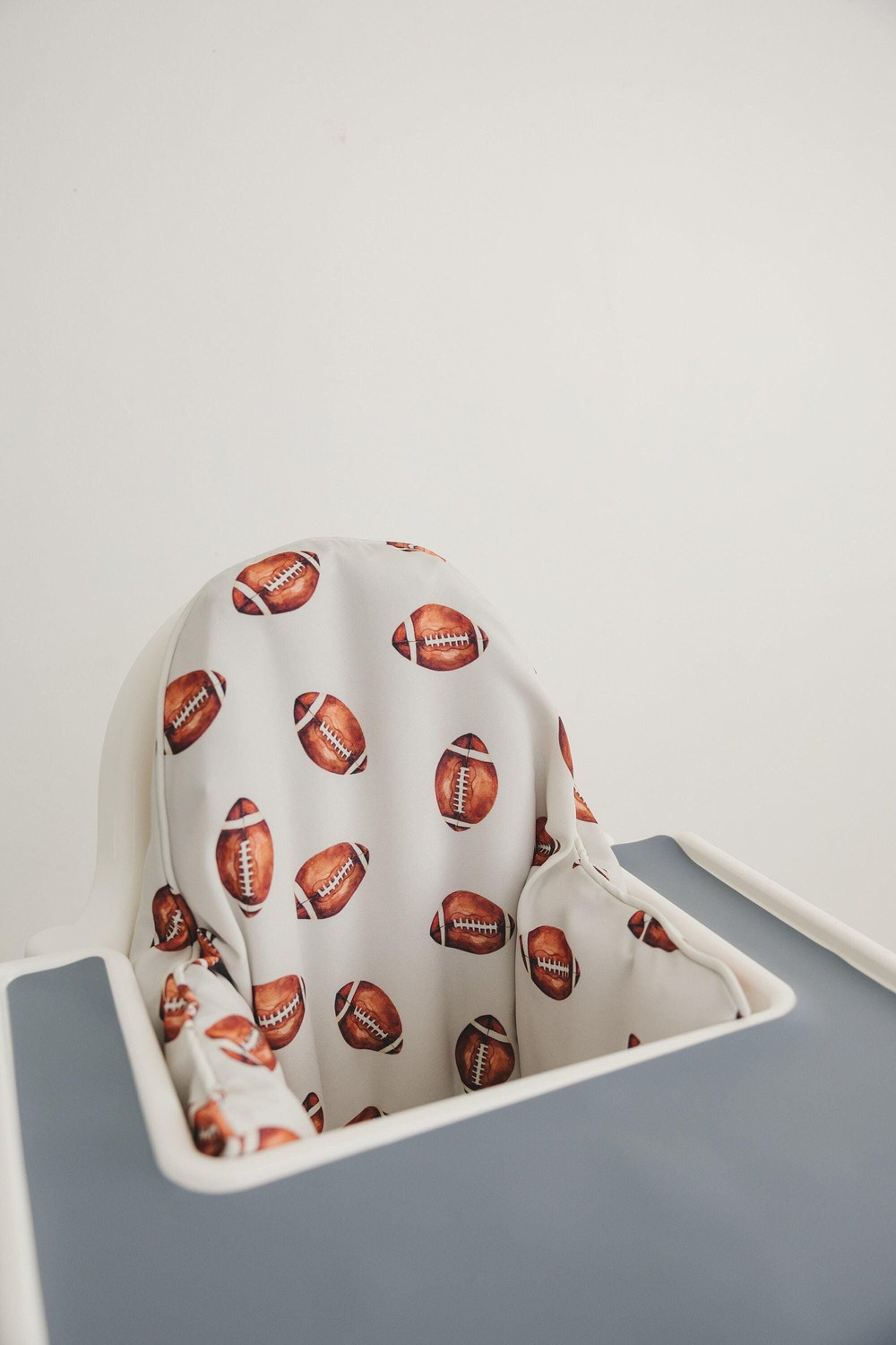 Football Print Highchair Cushion Cover for IKEA Antilop - Wipeable