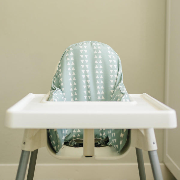Little Joy Co IKEA Antilop Highchair Cushion Cover Sage Green Geo