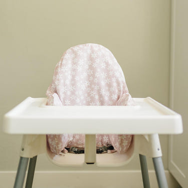 Pink Floral Cushion Cover for IKEA Antilop Highchair: Wipeable, Highchair Accessories