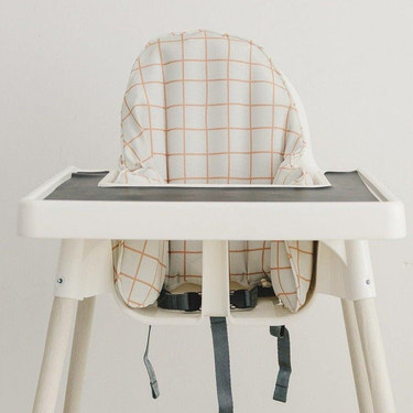 Camel Windowpane Cushion Cover for IKEA Antilop Highchair