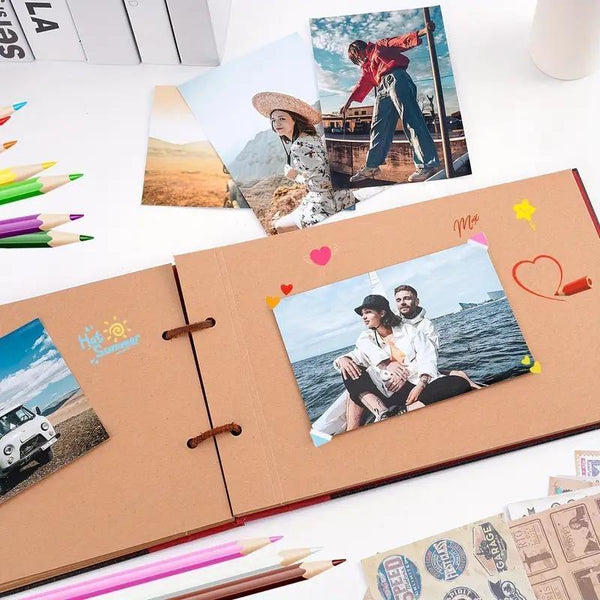 Vintage Inspired Adventure Scrapbook Album: Travel, Wedding, Anniversary, Keepsake Diary, Photo Memory Journal