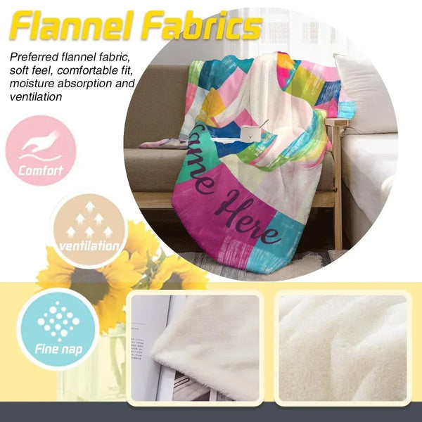 Personalized Unicorn Blanket: Custom Flannel Fleece, Super Soft Name Gift