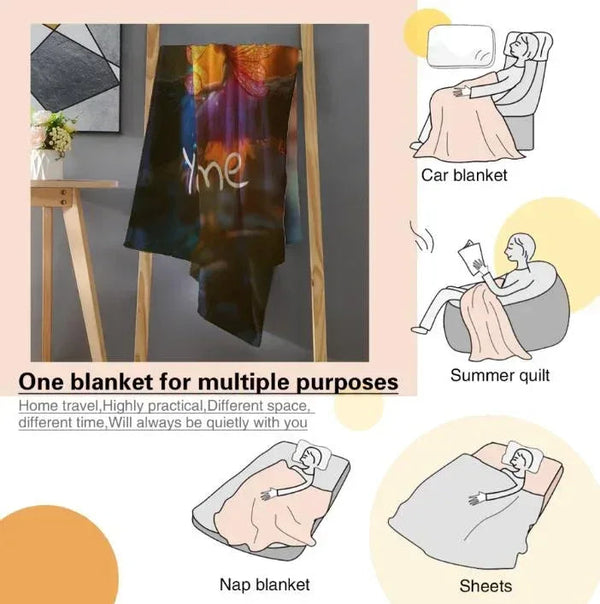 Personalized Fairy Blanket: Enchanted Wonderland Fantasy Throw
