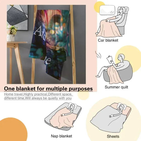 Personalized Dragon Blanket: Magical Flannel Fleece Throw, Super Soft Name Gift